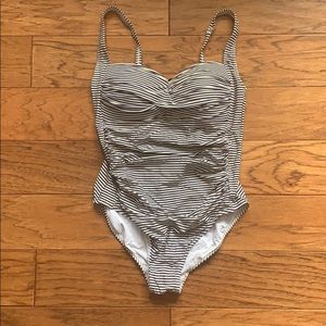 Like new Blue&white striped one piece bathing suit